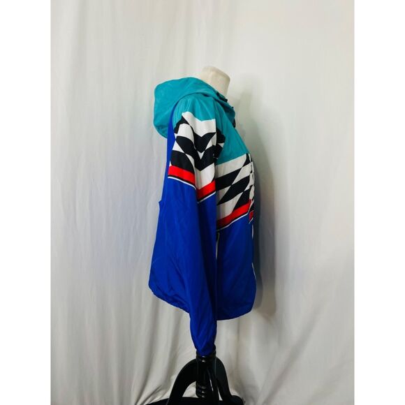 Dope Racing Jacket Men's Blue Circuit Windbreaker Full Zip Hooded Size Small - Picture 5 of 8